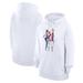 Women's G-III 4Her by Carl Banks White Washington Nationals Baseball Girls Fleece Pullover Hoodie