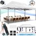 10 x20 Pop Up Outdoor Canopy Heavy Duty Beach Party Waterproof Tent Easy Setup Instant Gazebo Commercial Wedding Party Tent 4 Sand Bags Roller Bag (White)