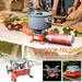 Weloille Backpacking Stove - Portable Cooking Camping Stove - Small Backpack Camp Single Burner for Propane Butane Isobutane Fuel Canister - Mini Pocket Rocket Jet Boiler