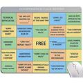 Armanza Mouse Pad Conference Call Bingo Mouse Pad Washable Square Cloth Mousepad for Office Laptop Non-Slip Rubber Computer Mouse Pads for Wireless Mouse Personalized Gift Mouse Pads for Desk