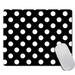 Amcove Cute Mouse Pad Custom Polka Dot Pattern in Black and White Design Customized Rectangle Non-Slip Rubber Mousepad Gaming Mouse Pad