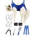 Kkiimatt 10 in 1 Pet Grooming Hammock Harness with Nail Clippers/Trimmer Cat&Dog Nail Clipper Hammock Cat&Dog Grooming Sling for Small Animals Nail Trimming/Clipping (XXS/Under 10lb Blue)