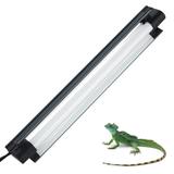 T5 HO Reptile UVB Lamp 8W UVB Lighting Combo Kit for Reptile Terrariums Light Fixture with Curved Aluminum Reflector UVB Lighting for Desert & Tropical Amphibians
