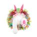 Jiyugala Wreath Decorations Easter Bunny Wreath Spring Decoration Easter Wreath Front Door Wall Window Decor Easter Rabbit Garland Outdoor Indoor Spring Decoration Farmhouse