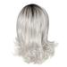 Sehao Wigs Wig Wig Fashion Gray hair Women s Wave Hairshort Synthetic wig Grey Wigs for Women