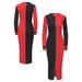 Women's STAUD Black/Red Atlanta Falcons Shoko Knit Button-Up Sweater Dress