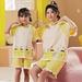 Sanrio Kawaii Hello Kitty Kuromi My Melody Cinnamoroll Summer Short Sleeve Cotton Cartoon Parent-Child Pajama Sets Homewear Gift