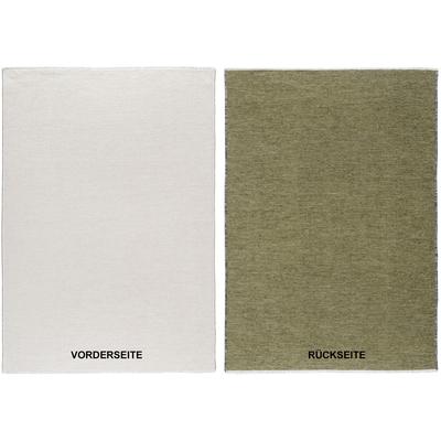 Teppich OCI DIE TEPPICHMARKE "JOKER OF COLORS", beige (creme, grün), B:120cm L:170cm, Polyester, Teppiche, Wendeteppich, weiche flache Oberfläche Image