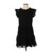 Blue Tassel Casual Dress: Black Dresses - Women's Size Small Plus