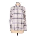 Banana Republic Factory Store Long Sleeve Button Down Shirt: Purple Tops - Women's Size Medium