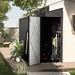 AECOJOY 4. ft. W X 7 ft. D Metal Lean-To Storage Shed 81.0 H x 50.6 W x 84.3 D in gray/white/black/brown in Dark Gray | Wayfair 16233DG-W02