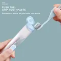 Brosse à dents pliante avec mini porte-dentifrice avec couvercle tubes de dentifrice illables