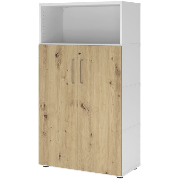 HAMMERBACHER Regalschrank »Flexwall« 80 cm breit 4 OH weiß, 80x145.2x40 cm