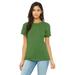 Bella + Canvas 6416 Women's Relaxed Jersey Short-Sleeve T-Shirt in Leaf size Medium | Triblend 6413, 6400CVC, 6400, BC6413, BC6400CVC, B6400, BC6400