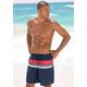 Badeshorts KANGAROOS Gr. XXL (58/60), N-Gr, blau (marine, rot) Herren Badehosen Badeshorts