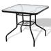 Patio Square Table Steel Frame Dining Table - 32" x 32" x 27.6"