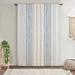 INK+IVY Imani Cotton Printed Curtain Panel with Chenille Stripe and Lining