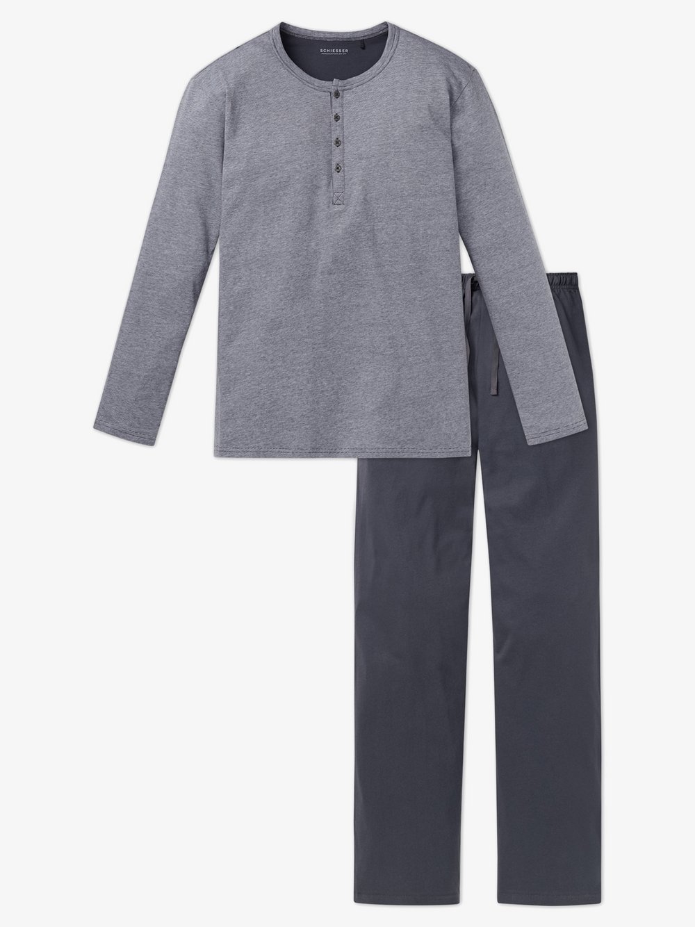 Schiesser Pyjama Herren grau, 64 Image
