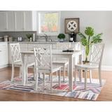 Harrow 5-piece White Farmhouse Dining Set