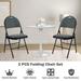 Folding Chairs Set with Handle Hole and Portable Backrest - 18.5" x 20" x 35" (L x W x H)