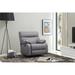 Motion Rocker Single Lounger Recliner Faux Leather Adjustable Seating Sofa Chair with Padded Arms and Pull Handle switch