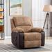 Electric Fabric Recliner Chair, Home Theater Seating Thick Seat Chair, Side Bags Electric Sofa Chair with Remote Control