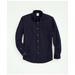 Brooks Brothers Men's Portuguese Flannel Polo Button Down Collar Shirt | Navy | Size Small