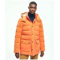 Brooks Brothers Men's Down Hood Parka Jacket | Bright Orange | Size Large