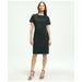 Brooks Brothers Women's Short-Sleeve Fine Twill Crepe Dress | Black | Size 0