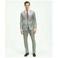 Brooks Brothers Men's Classic Fit Wool Sharkskin 1818 Suit | Light Grey | Size 42 Short