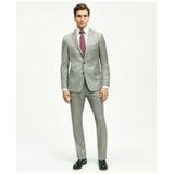 Brooks Brothers Men's Classic Fit Wool Sharkskin 1818 Suit | Light Grey | Size 42 Long