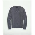 Brooks Brothers Men's Big & Tall 3-Ply Cashmere V-Neck Sweater | Grey | Size 1X Tall