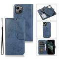 for iPhone 15 Case Phone Case Wallet Card Holder PU Leather Stand Flip Case Wrist Strap Magnetic Closure Shockproof Drop Protective Phone Case Cover for iPhone 15 Darkblue