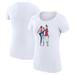 Women's G-III 4Her by Carl Banks White Boston Red Sox Baseball Girls Fitted T-Shirt