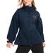 Women's DKNY Sport Navy Chicago Bears Drew Mixed Media Full-Zip Jacket