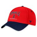 Men's Fanatics Branded Red/Navy Los Angeles Angels Stacked Logo Flex Hat