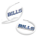 BaubleBar Buffalo Bills Enamel Hoop Earrings