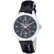 Timex T Series Automatic T2M977AU Men's Analog Watch with Stainless Steel Round Dial, Black Back and Black Leather Strap