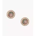 Fossil Women's Grey Mother-Of-Pearl Glitz Studs - Grey Mother of Pearl