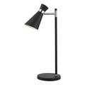 dar lighting ASH4122 Ashworth Table Lamp Matt Black and Polished Chrome