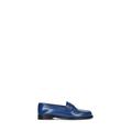 ANTICO MASTRO Mocassino donna blu in pelle