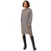 Plus Size Women's Blouson Sleeve Sweater Dress by ellos in Taupe Heather (Size 14/16)