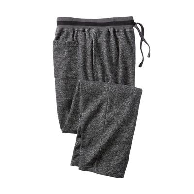 Men's Big & Tall KingSize Coaches Collection Fleece Open Bottom Pants by KingSize in Heather Slate Stripe (Size 3XL)