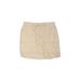 White House Black Market Casual Mini Skirt Micro: Tan Print Bottoms - Women's Size 8