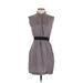 Theory Casual Dress - Shirtdress: Gray Solid Dresses - Women's Size 2