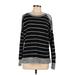 Ann Taylor LOFT Pullover Sweater: Black Color Block Tops - Women's Size Medium