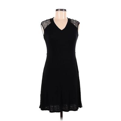 Calvin Klein Casual Dress - A-Line V-Neck Sleeveless: Black Dresses - Women's Size 6