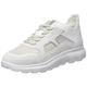 Geox Women's D Spherica C Sneaker, Off White, 4 UK