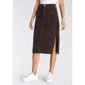 Cordrock LEVI'S "Side Slit Skirt" Gr. 25, braun (mole) Damen Röcke Jeansröcke