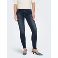 Skinny-fit-Jeans ONLY "ONLBLUSH MID SKINNY DNM REA409 NOOS" Gr. XL (42), Länge 30, blau (blue black denim) Damen Jeans Röhrenjeans